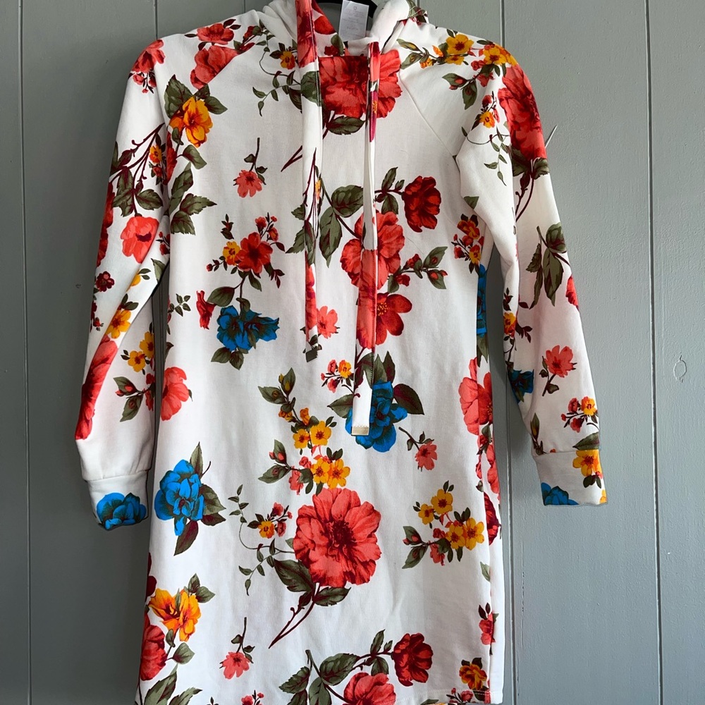 Floral sweater dress